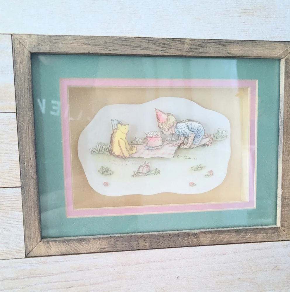 Classic Winnie the Pooh Framed Shadow Box Wall Art